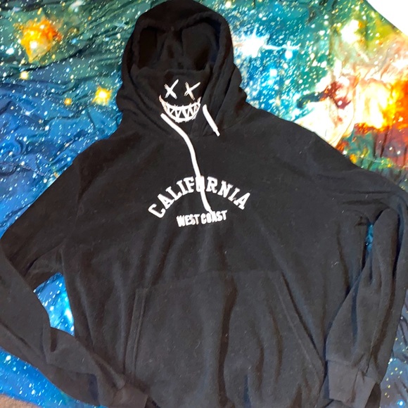 Zaful | Shirts | Black California West Cost Hoodie With Built In Mask |  Poshmark